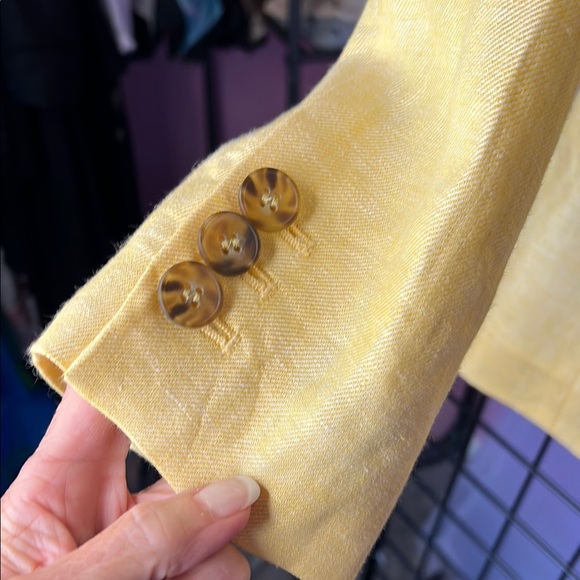 Talbots Women's Yellow Blazer - Picture 3 of 9